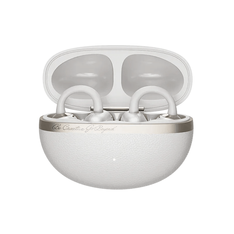 QCY Crossky C50 ワイヤレスイヤホン ホワイト 充電ケース付き ハンガーデザインでフィット感抜群 スポーツ用Bluetoothイヤホン